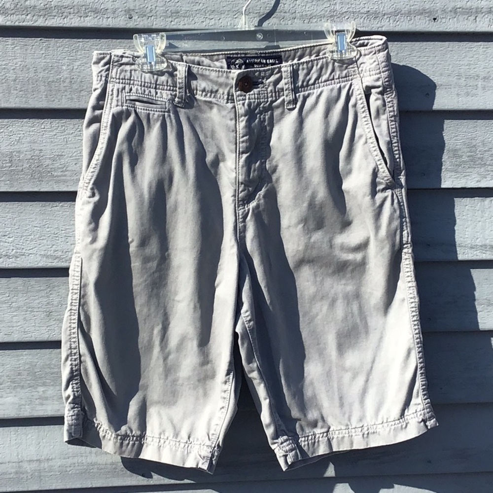 American Eagle Longer Length Gray Shorts Size 30